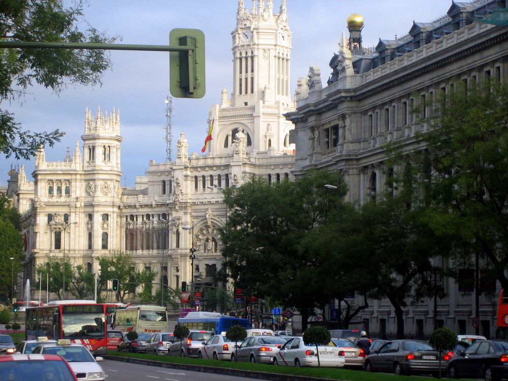 Alcala y Las Cibeles en Madrid