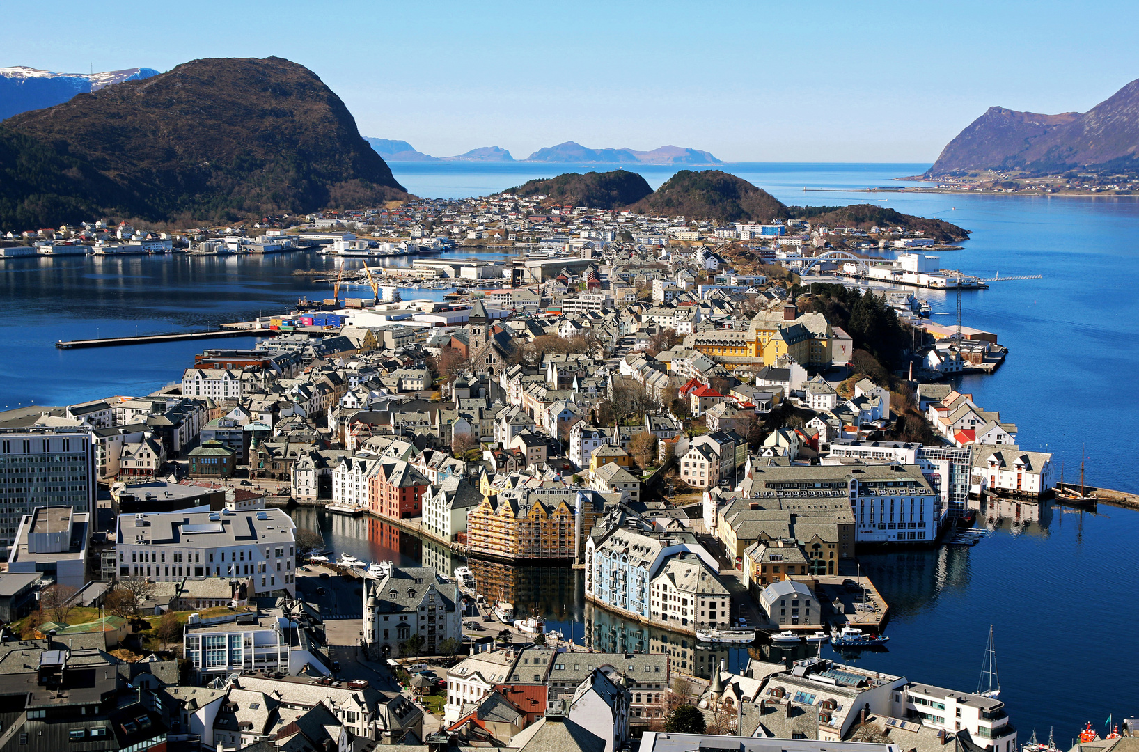 Alesund aus der der Vogelsperspektive