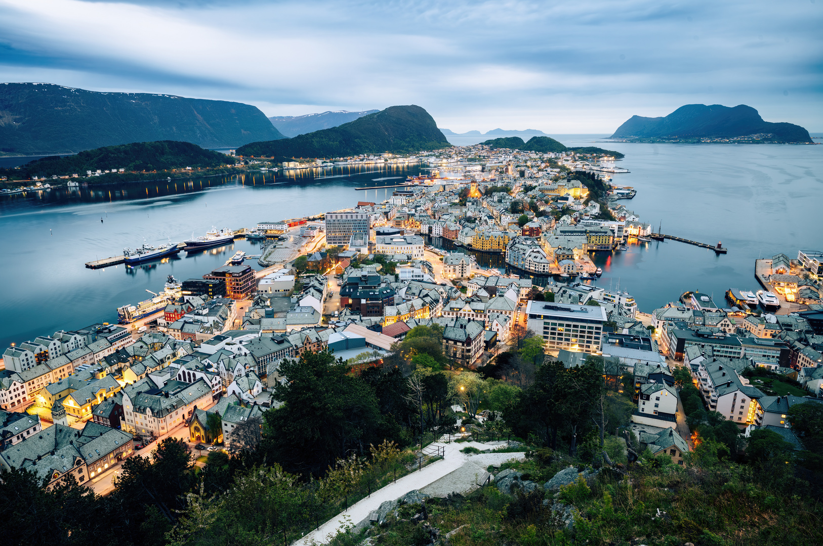 Alesund by night