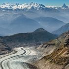 ALETSCHBLICK in die Walliser Alpen