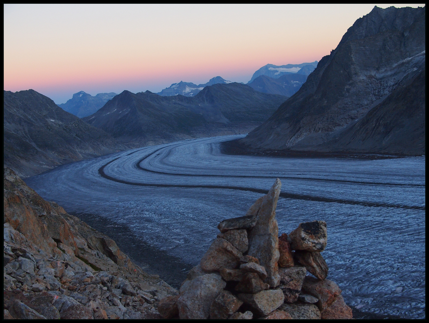 Aletschgletscher am Abend