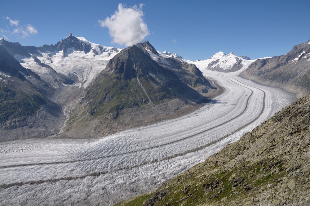 Aletschgletscher von Lichteinfall 