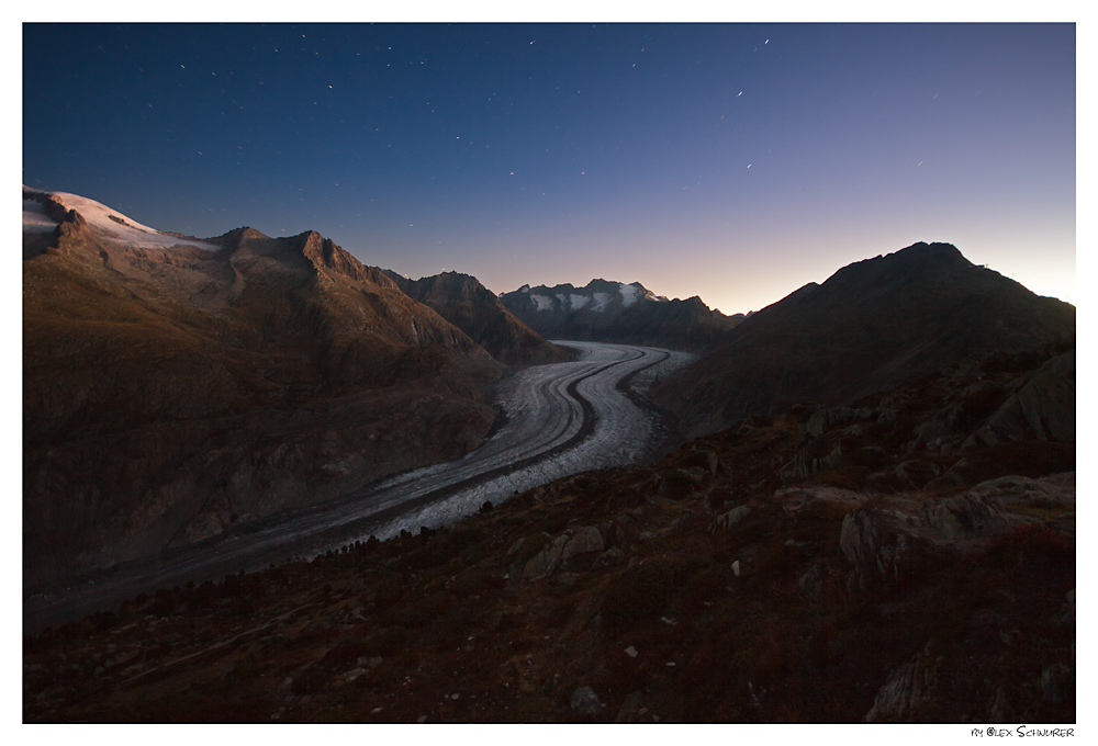 Aletschgletscher im ersten Licht