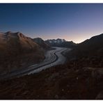 Aletschgletscher im ersten Licht