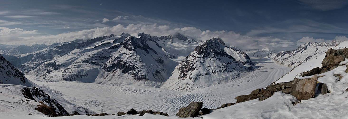 Aletschgletscher im Winter