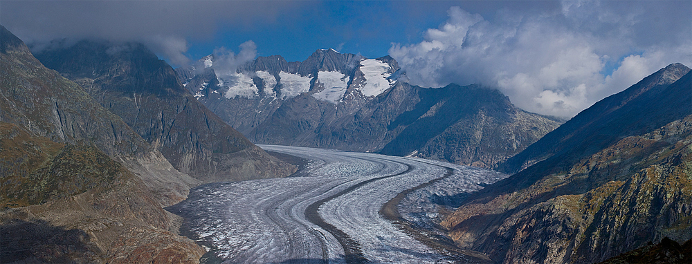 Aletschgletscher in Sept. RAW 4 Fotos