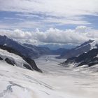 Aletschgletscher mit Wolken