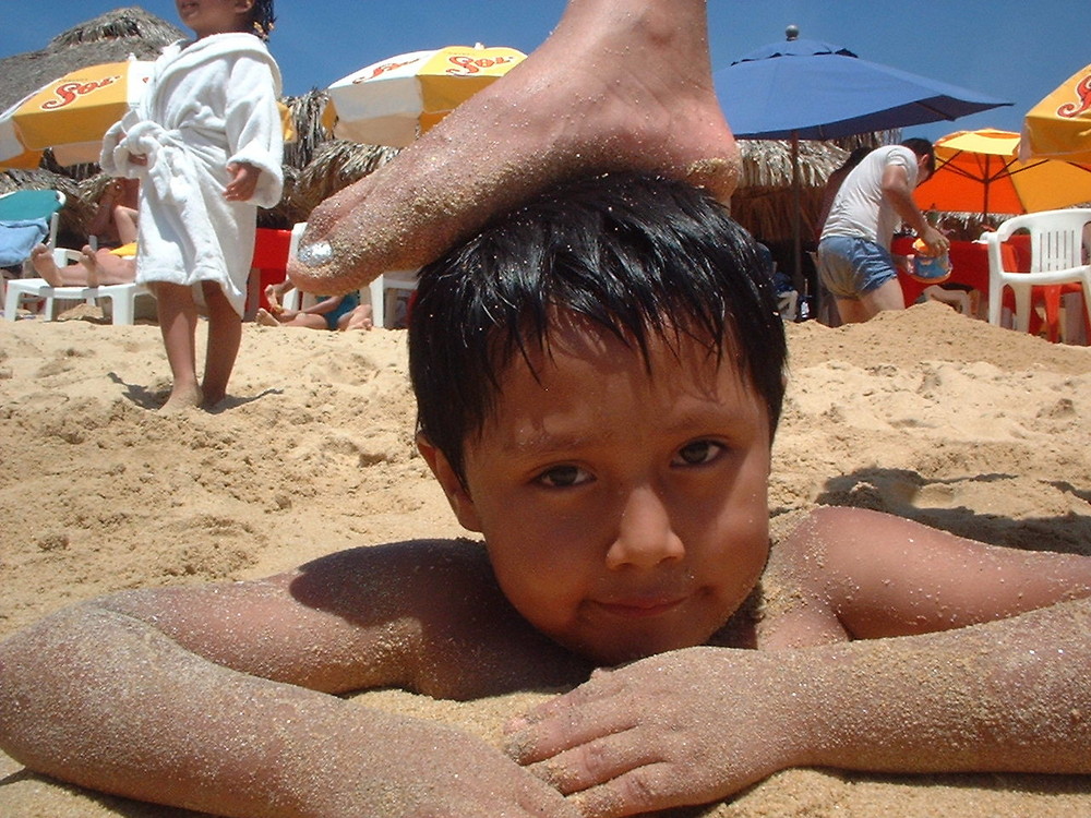 Alex disfrutando la playa