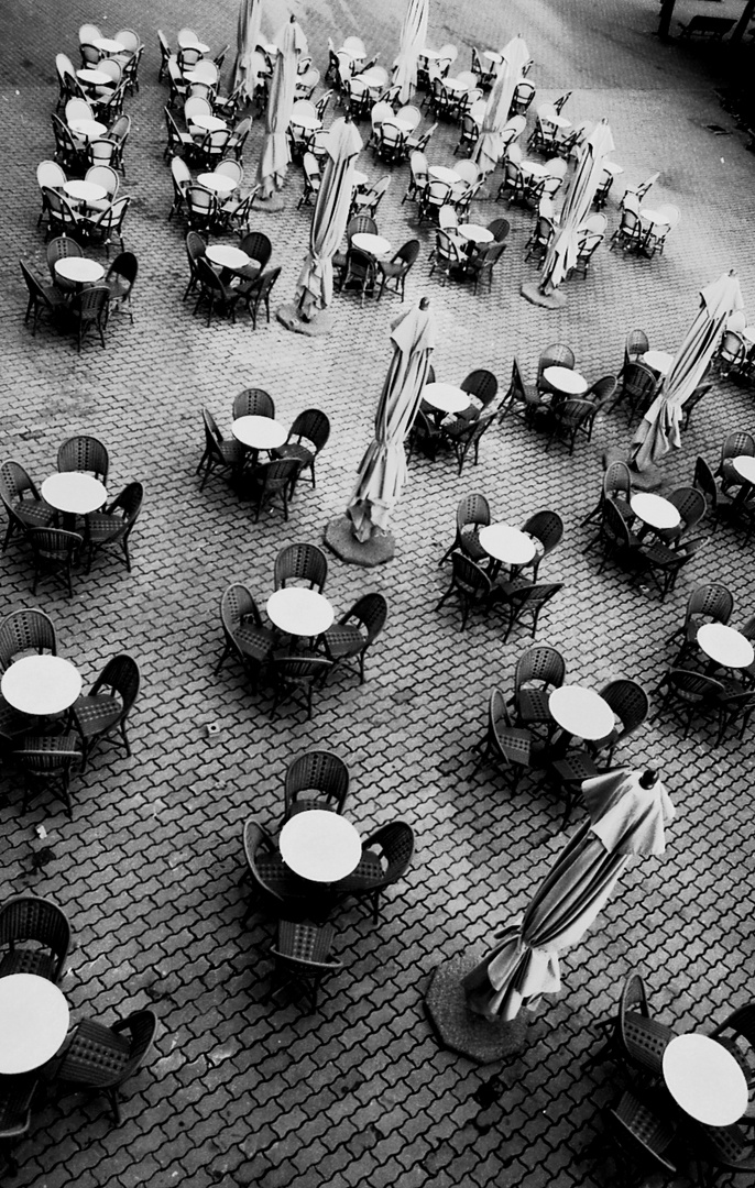 Alexanderplatz, Gastrostühle und Tische, 1992