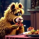 Alf beim Essen, KI