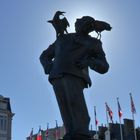 Alfred Hitchcock sur la plage de Dinard