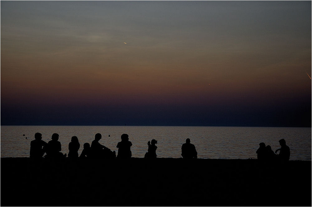 Algajola - Abendstimmung am Strand nach Sonnuntergang