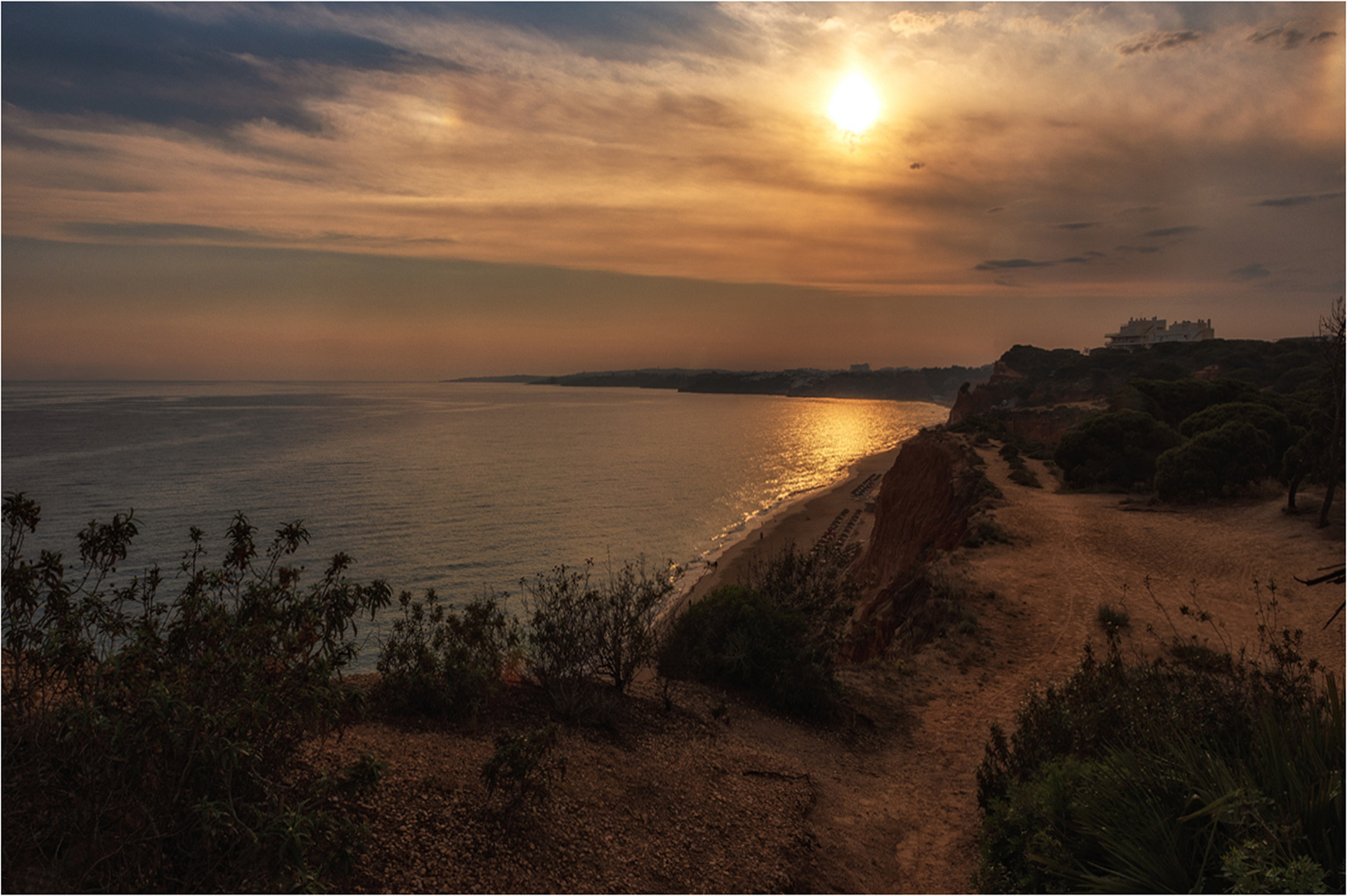 Algarve wenn die Sonne untergeht