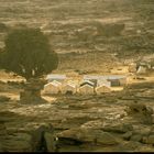 ALGERIEN gegen Abend, Blick auf das Zeltlager von Tamrit