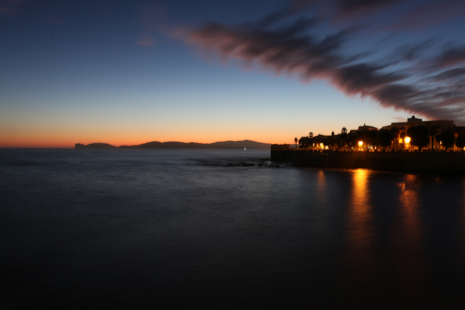 Alghero Capo Caccia am Abend