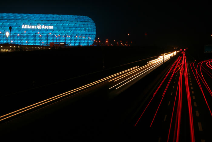 Alianz Arena bei Nacht