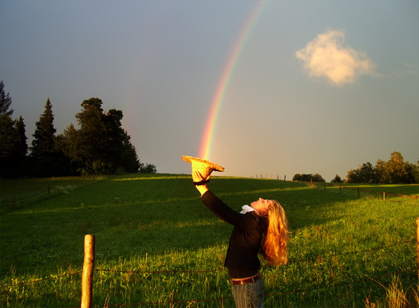 Alina unterm Regenbogen