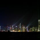 Allabendliche Laser Show in Hongkong