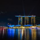 Allabendliche Lightshow in der Marina Bay