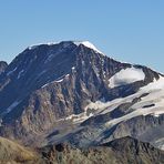 Allalinhorn und Weissmies hier tatsächlich  am rechten Bildrand nebeneinander