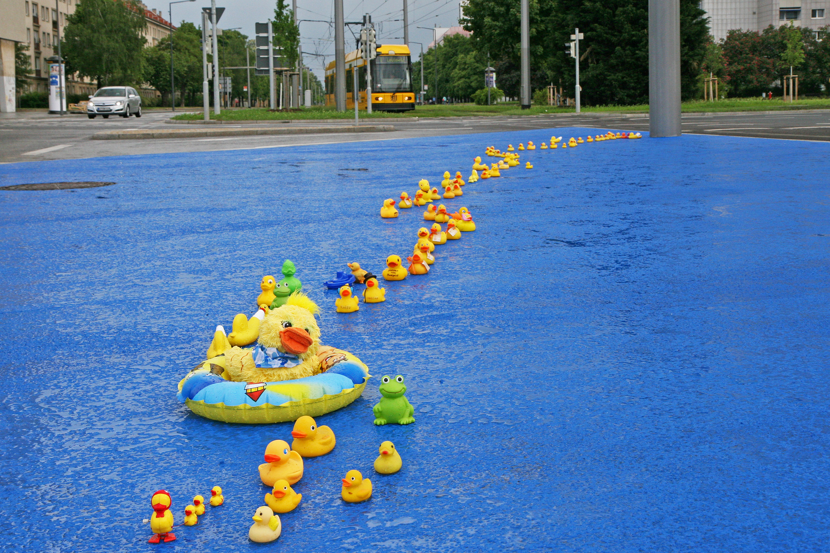 Alle meine Entchen schwimmen am Pirnarischen Platz