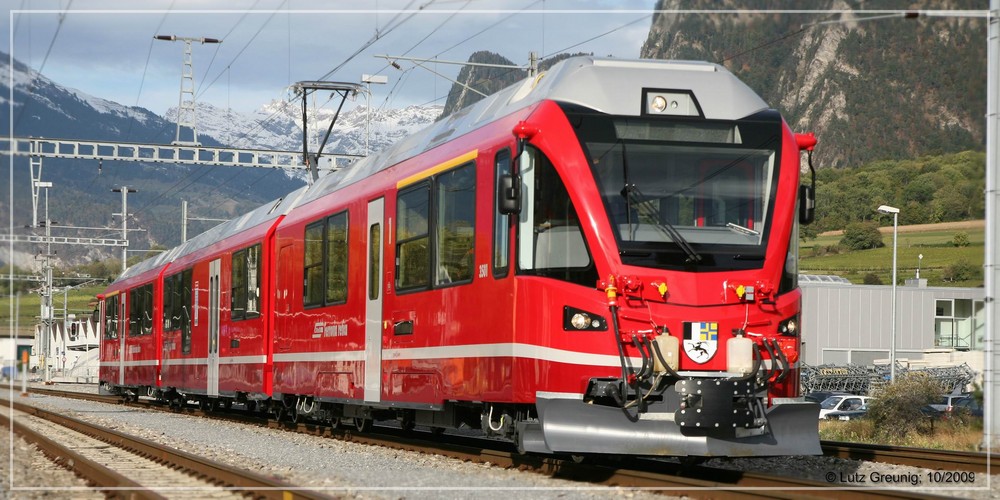 "Allegra" der neue Zweispannungstriebwagen der Rhätischen Bahn