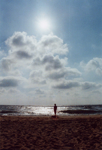 Allein am Atlantikstrand