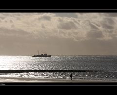 allein am Strand