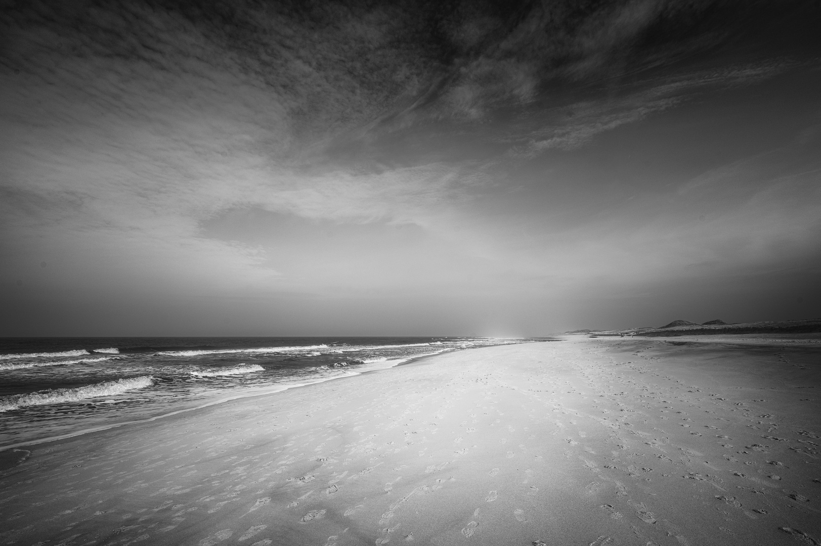 Allein am Strand #bw