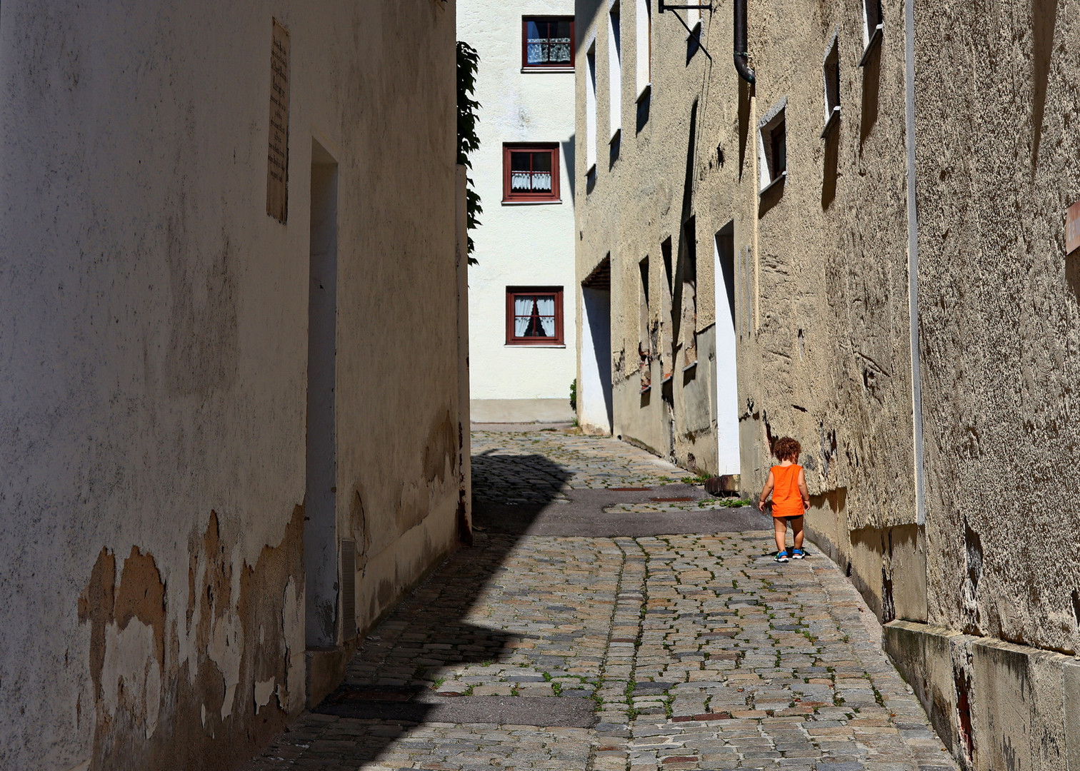 Allein auf Besichtigungs-Tour durch die Altstadt.