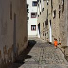 Allein auf Besichtigungs-Tour durch die Altstadt.