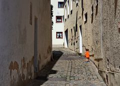 Allein auf Besichtigungs-Tour durch die Altstadt.