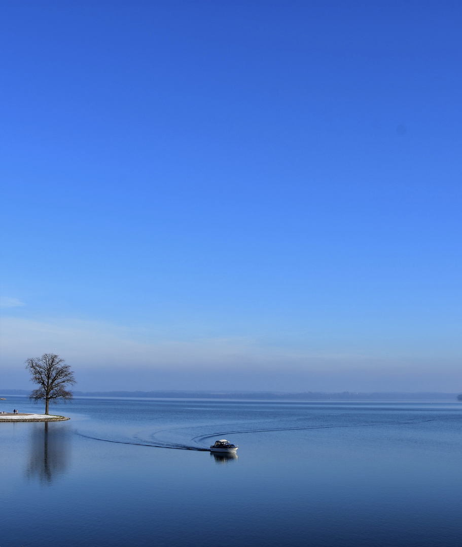 Allein auf dem Schweriner See