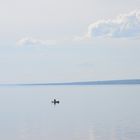 Allein auf dem wasser