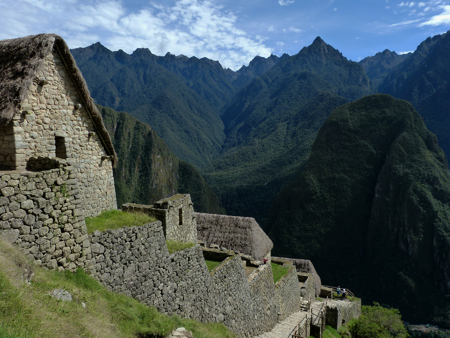 Allein in Machu Picchu.