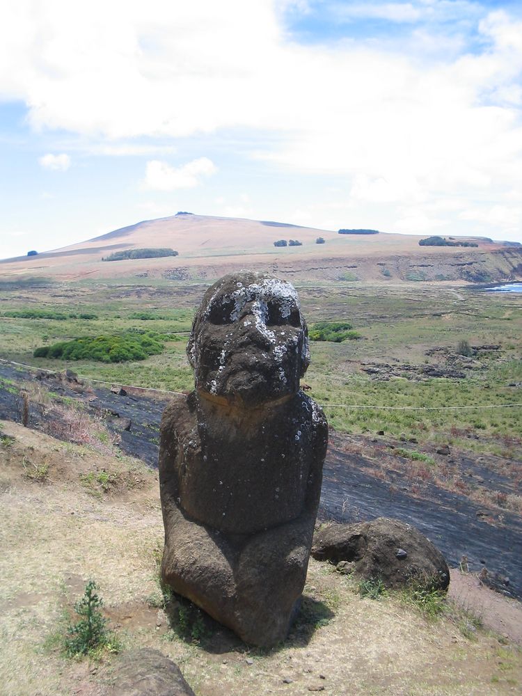 Alleinstehender Moai