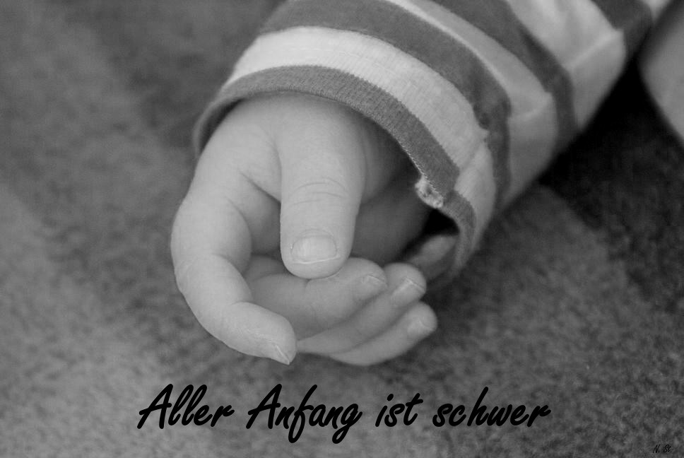 aller anfang ist schwer....