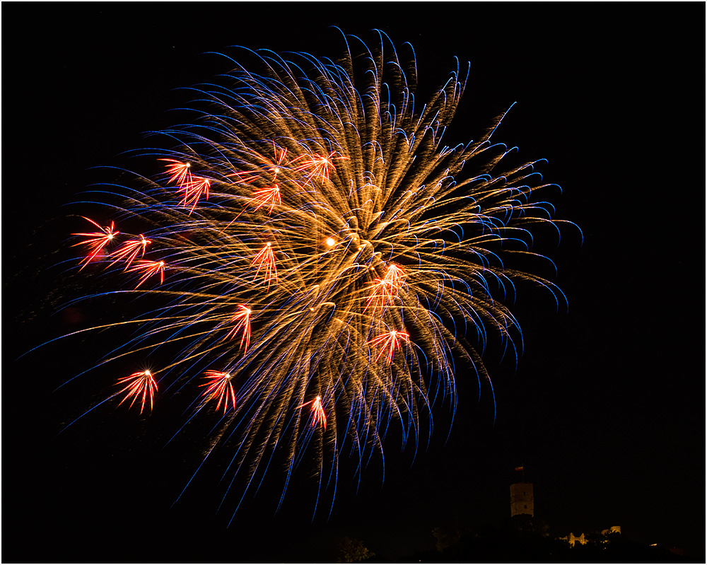 Aller guten Dinge sind drei - Burgfest Feuerwerk