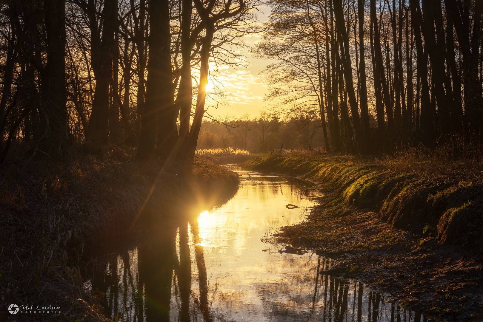 Allerkanal im Sonnenuntergang