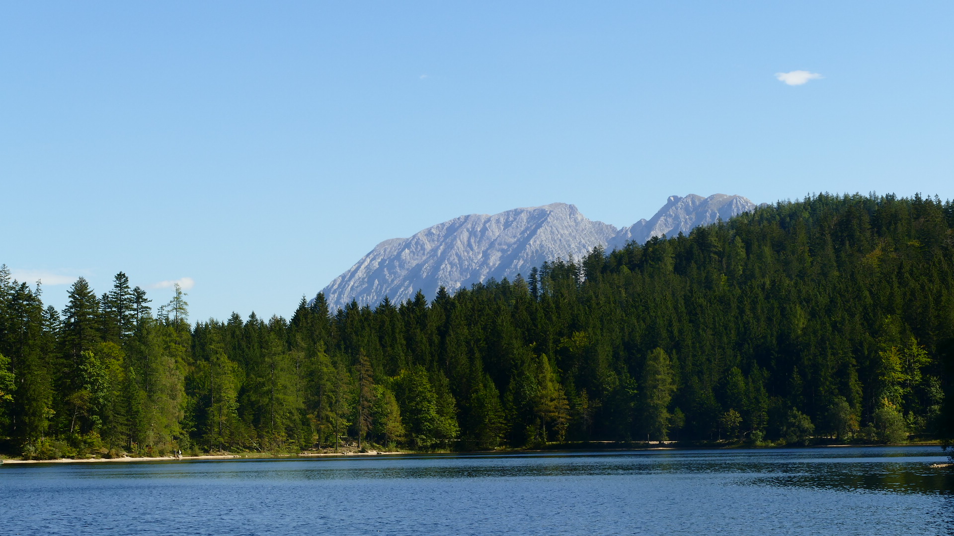 Alles blau, der See und der Himmel