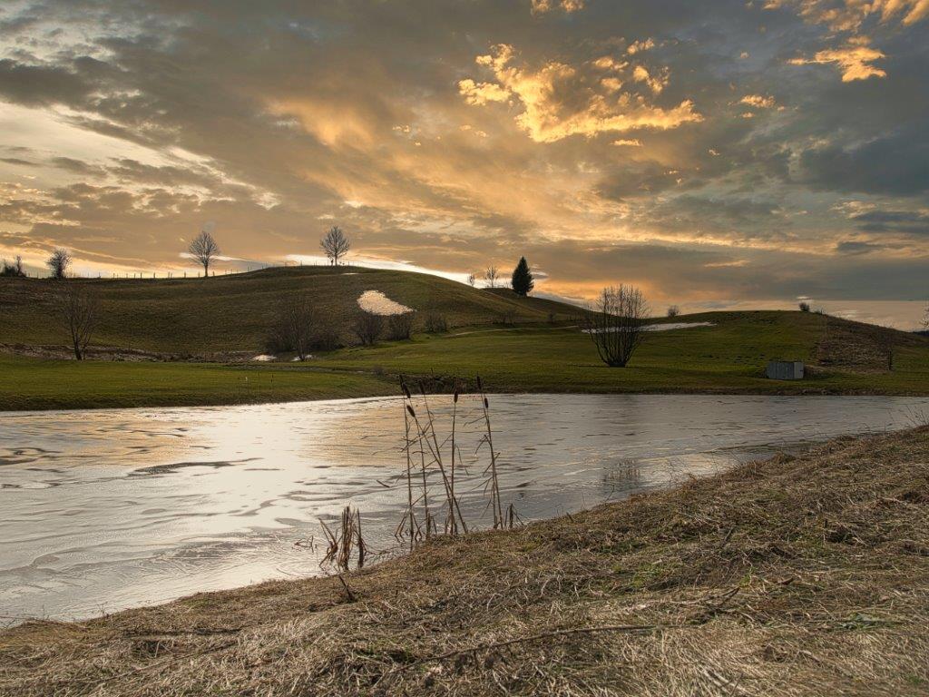 Allgäu im Januar ohne Schnee