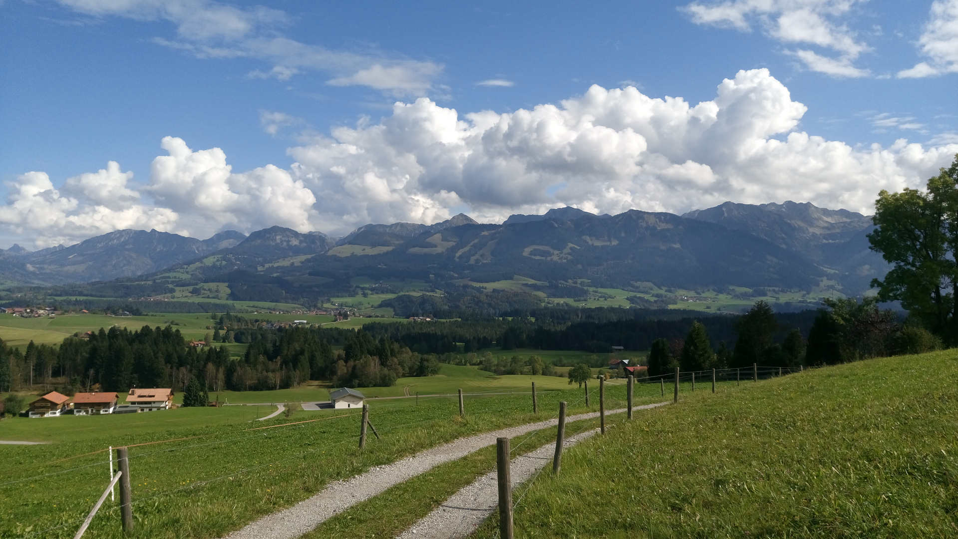 Allgäu  Ofterschwang "Blick auf die Allgäuer Berge"