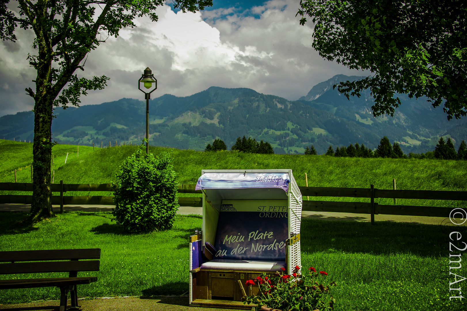 Allgäu, Strandkorb im Bolsterlang