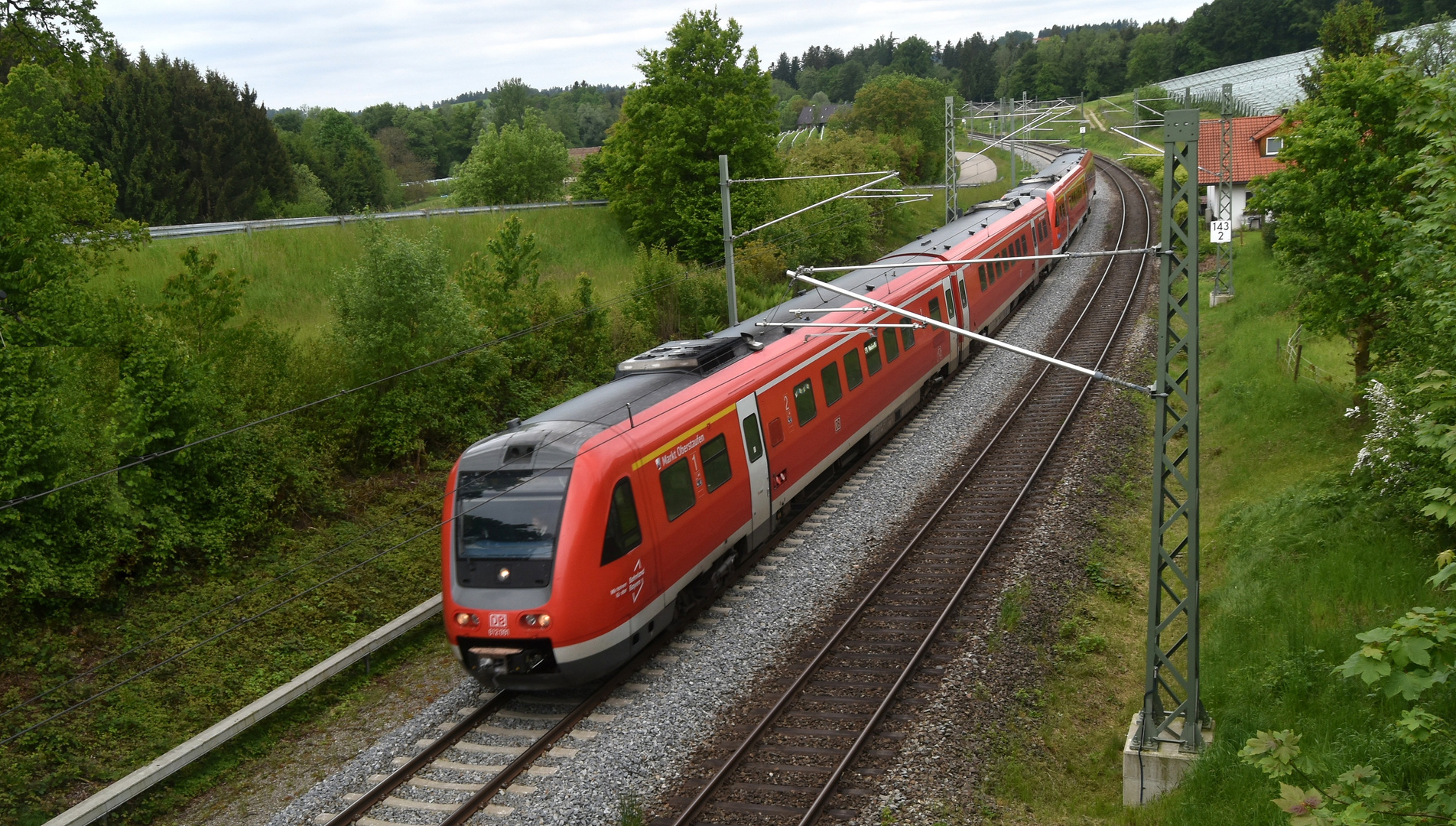 Allgäubahn bei Höhenreute 19.5.2023