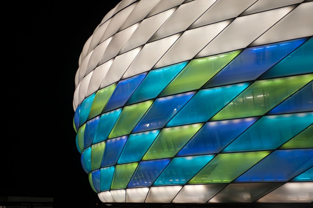 Allianz Areana Munich with Special UEFA Colors