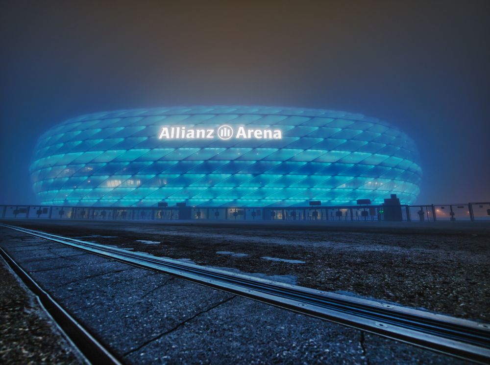 Allianz-Arena von unten für die 60-iger
