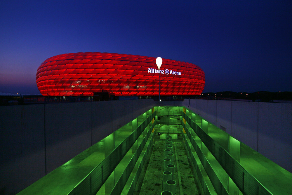 Allianzarena mit Parkhaus