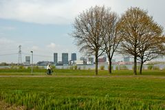 Almere - Bergsmapad - Almere Stad seen from "Weerwater"-pool waterfront - 1