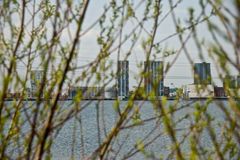 Almere - Bergsmapad - Almere Stad seen from "Weerwater"-pool waterfront - 2