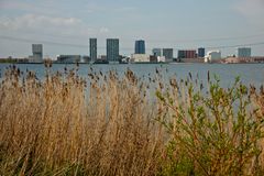 Almere - Bergsmapad - Almere Stad seen from "Weerwater"-pool waterfront - 3